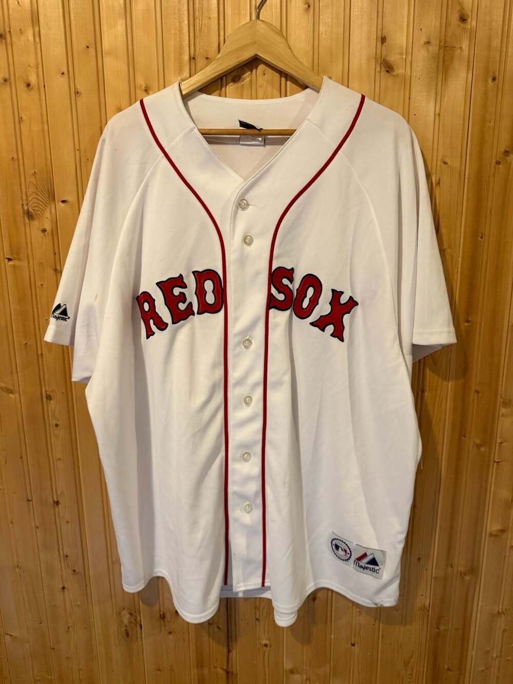 Vintage Majestic MLB Boston Red Sox Blank Jersey White XXL
